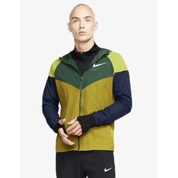 Nike Windrunner Running Jacket S Windbreaker Retro Hood Vented Water Repellant - Picture 1 of 8
